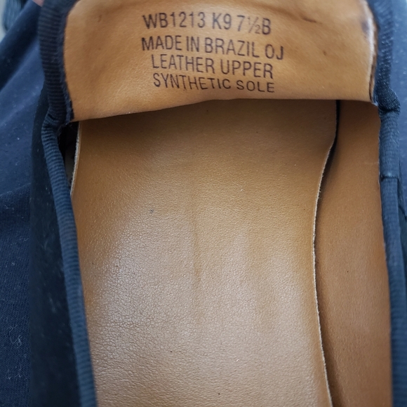 Ralph Lauren Black Suede Leather Upper Embroidered Loafer Flats Women's Size 7.5 - Picture 8 of 10